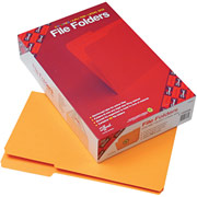 Smead Reinforced Colored File Folders, Legal, 3 Tab, Goldenrod, 100/Box