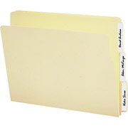 Smead Reinforced End Tab Folders, Letter, 3 Tab, Assorted Positions, 9" Front, 100/Box