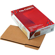 Smead Reinforced Kraft File Folders, Legal, 3 Tab, Assorted Positions, 100/Box