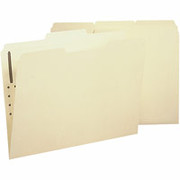 Smead Reinforced Manila Fastener Folders, Letter, 3 Tab, Position 1, 50/Box