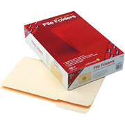 Smead Reinforced Manila File Folders, Legal, 3 Tab, 1st Position, 100/Box