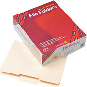 Smead Reinforced Manila File Folders, Letter, 3 Tab, 2nd Position, 100/Box