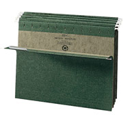 Smead Standard Green Hanging File Folders, No Tabs, Letter, 25/Box