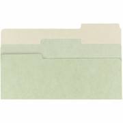 Smead Top-Tab File Guides with Blank Tabs, Green Pressboard, 3 Tab, Legal Size