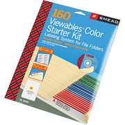 Smead Viewables Color Alpha Top Tab File Folder Labels, Starter Kit