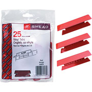 Smead Vinyl Index Tabs For Hanging File Folders, 3 Tab, Red