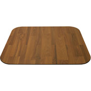 SnapMat Laminated Wood Rectangular Chairmat, 47" x 46", Walnut