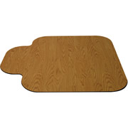 SnapMat Laminated Wood Traditional Chairmat, 47" x 37", Oak