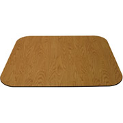 SnapMat X-Large Laminated Wood Rectangular Chairmat, 48" x 55", Oak