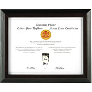 Solid Wood Award and Certificate Frames, Black/Walnut Moulding, 8 1/2 x 11