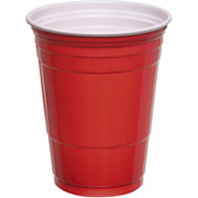 Solo Plastic Party Cups, 16-oz. Red