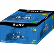 Sony 100/Pack 1.44MB Floppy Diskettes, PC Formatted