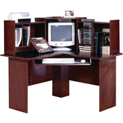South Shore Urban Collection, Black and Cherrywood Corner Desk