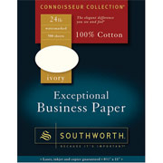 Southworth Exceptional Business Paper, 24 lb.,  8 1/2" x 11", Ivory