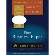 Southworth Fine Business Paper, 20 lb., 8 1/2" x 11", White