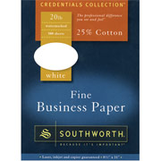 Southworth Fine Business Paper, 24 lb., 8 1/2" x 11", White