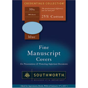 Southworth Fine Manuscript Covers, 9" x 12 1/2", Blue