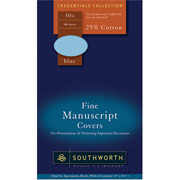 Southworth Fine Manuscript Covers, 9" x 15 1/2", Blue