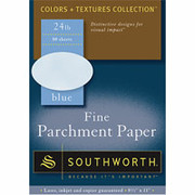 Southworth Fine Parchment Paper, 24 lb., 8 1/2" x 11", Blue