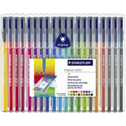 Staedtler Triplus Color Markers, Superfine Point, Assorted, 20/Pack