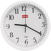 Staples 10" Round Wall Clock,  White