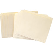 Staples 100% Recycled Manila File Folder, Letter, Straight Tab, 100/Box