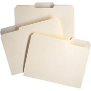 Staples 100% Recycled Manila File Folders w/ Reinforced Tabs, Letter, 3 Tab, 50/Box