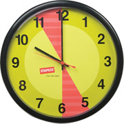 Staples 14" Round Meeting Minder Clock