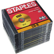Staples 20/Pack 700MB CD-R, Slim Jewel Cases