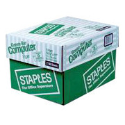 Staples 20%Recycled Green Bar Computer Paper, 14 7/8" x 11"