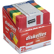 Staples 25/Pack 1.44MB Floppy Diskettes, PC Formatted