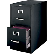 Staples 26 1/2" Deep, 2 Drawer, Legal-Size Vertical File Cabinet, Black