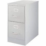 Staples 26 1/2" Deep, 2 Drawer, Legal-Size Vertical File Cabinet, Light Gray