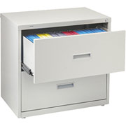 Staples 30" Wide Lateral File/Storage Cabinet, 2-Drawer, Putty