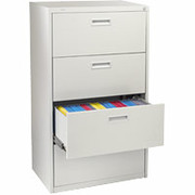 Staples 30" Wide Lateral File/Storage Cabinet, 4 Drawer, Putty