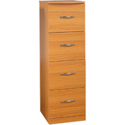 Staples 4 Drawer Wood Vertical File Cabinet, Cherry