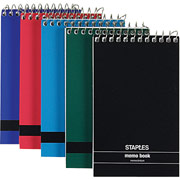 Staples 4" x 6", Top Bound Memo Books