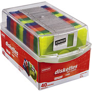 Staples 40PK Neon IBM PC Formatted Diskette