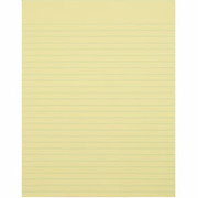 Staples, 8-1/2" x 11", Canary, Glue Top Writing Pad, Wide Ruled