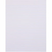 Staples, 8-1/2" x 11", White, Glue Top Writing Pad, Wide Ruled