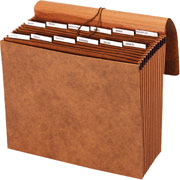 Staples Accordion Letha-Tone Expanding File, Letter, 13 Pckts, Blank Index, Elastic Closure, Each
