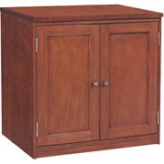 Staples Apothecary Computer Cabinet, Mahogany Finish