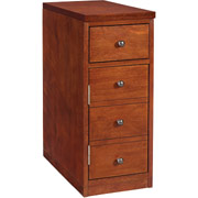 Staples Apothecary Mobile Storage Unit, Mahogany Finish