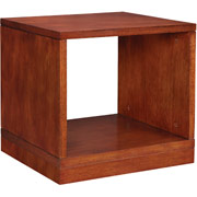 Staples Apothecary Small Storage Cube, Mahogany Finish