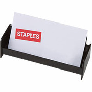 Staples Black Plastic Business Card Holder