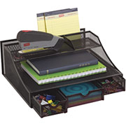 Staples Black Wire Mesh Desk Bureau