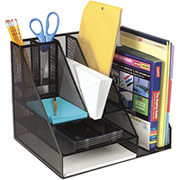 Staples Black Wire Mesh Giant Desk Organizer