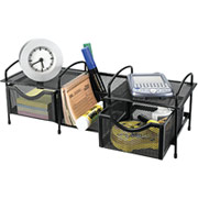 Staples Black Wire Mesh Multi-Organizer