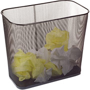 Staples Black Wire Mesh Rectangular Wastebin