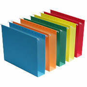 Staples Box-Bottom Hanging File Folders, Letter, 2" Capacity, Assorted, 25/Box
